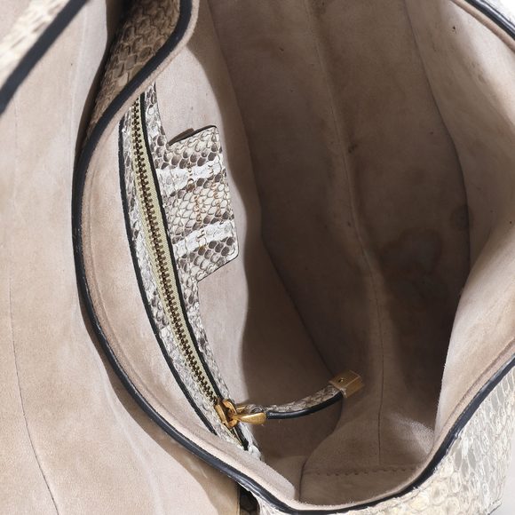 Christian Dior Gold Metallic Python Saddle Bag - Picture 7 of 7